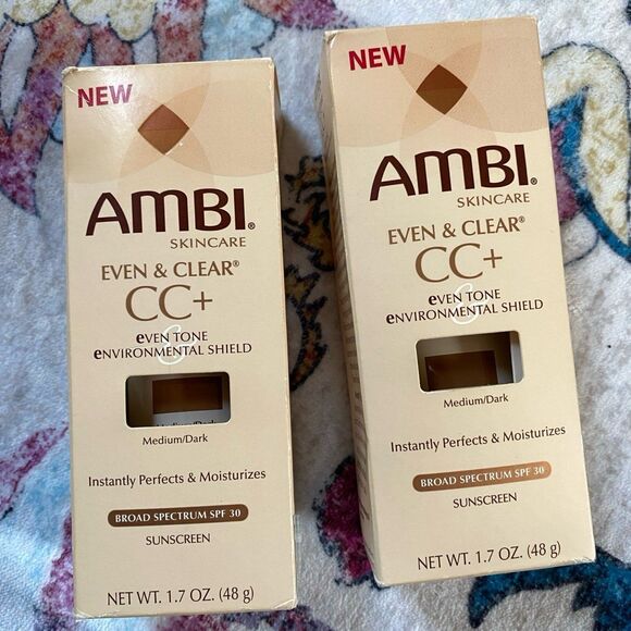 AMBI Skincare Even Clear CC+ Broad Spectrum SPF 30 Sunscreen Medium Dark lot - Picture 6 of 8